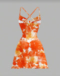 Floral Orange Summer Dress