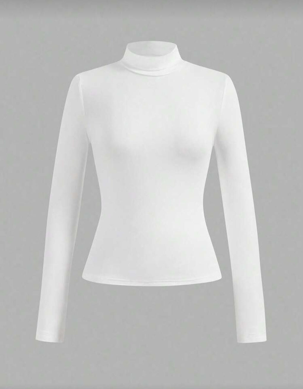 Slim Fit Long Sleeve Mock Neck Top