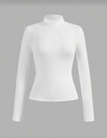 Slim Fit Long Sleeve Mock Neck Top