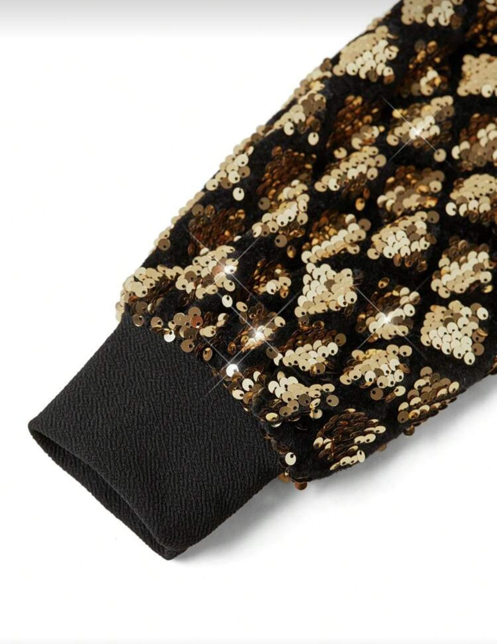 Elegant Black Sequin Sleeve Bodycon Dress